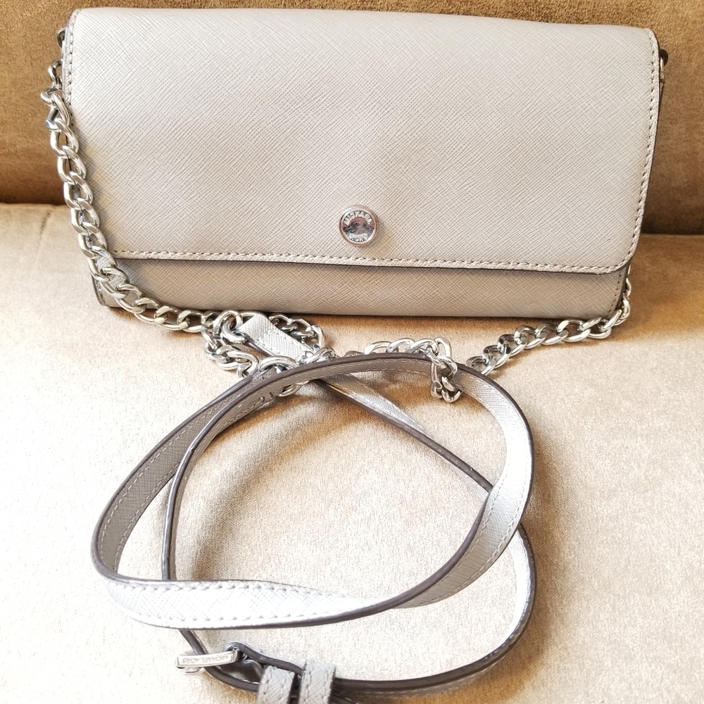 Michael Kors small gray crossbody purse
